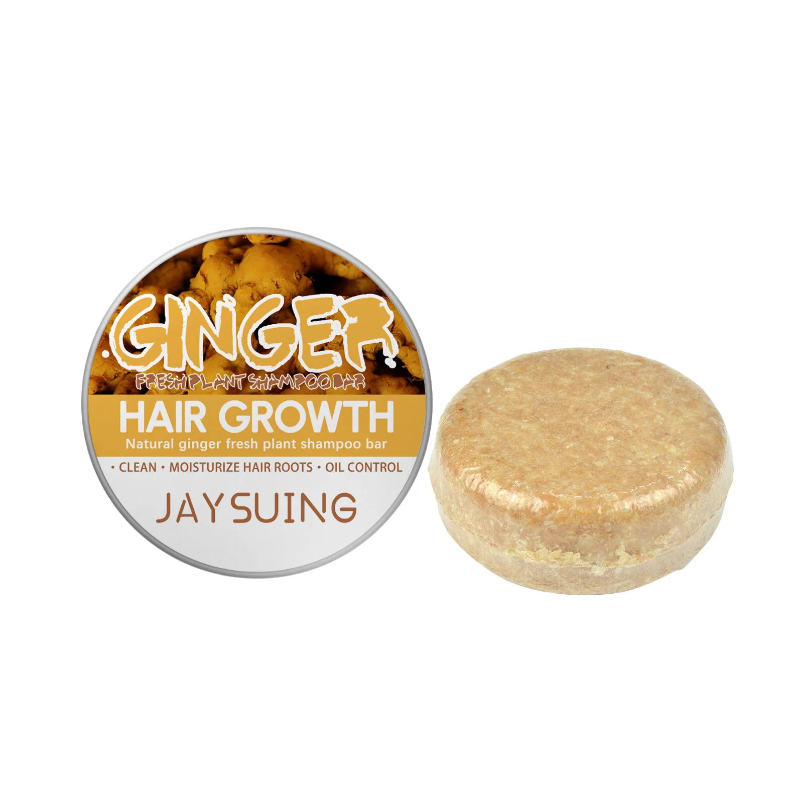 Ginger Shampoo Soap Promote Hair Growth Natural Plant Anti Dandruff Itching Prevent Hair Loss Scalp Treatment Hair Shampoo Bar 2