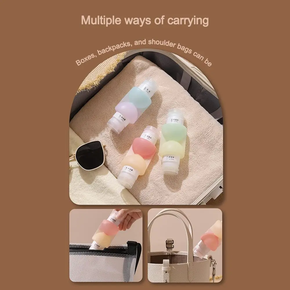 New 90ml Travel Dispenser Bottle Reusable Empty Squeeze Bottle Double-ended Travel Split Bottle Shower Gel Shampoo Lotion