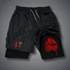 2024 New Hot Selling Shorts Men's Fun Printed Gym Fitness Shorts Summer Double-layer Quick-drying Jogging Sportswear M-3xl 1