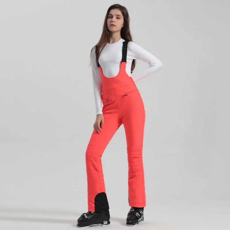 Female Skiing Pants Winter Slim Snow Trousers Outdoor Mountain Snowboard Jumpsuits Windproof Ski Overalls