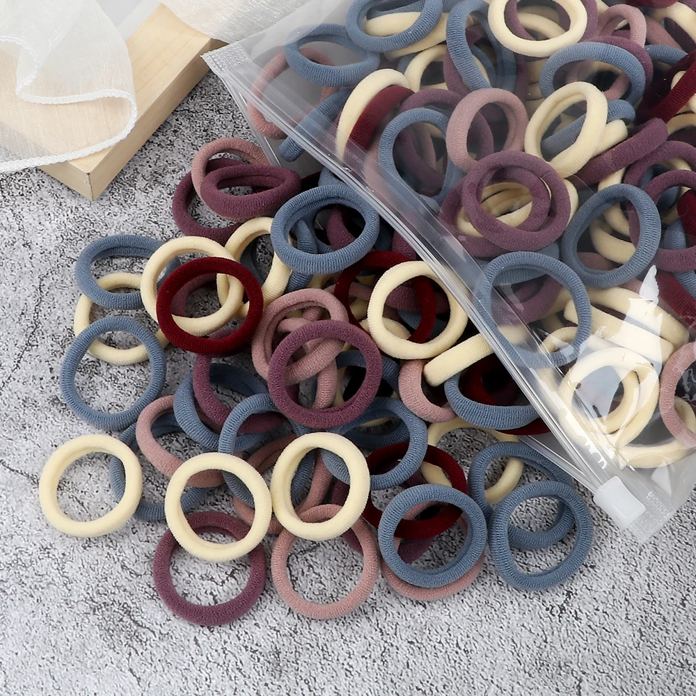 30/50/100 Stück Mulitcolor kleine Haarbänder 3 cm elastisches Haargummi Seil für Mädchen Baby Kinder Stirnband Haarschmuck Geschenk Scrunchies – Detail 12