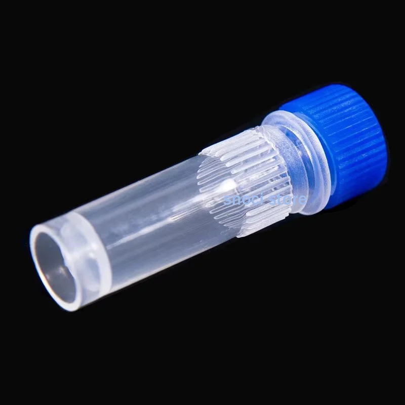 1.5ml Cryopreservation Tube Cryotube Freezing Tubes Centrifuge Tube Cryo-Tubes for Lab Analysis Screw Cap 100pcs