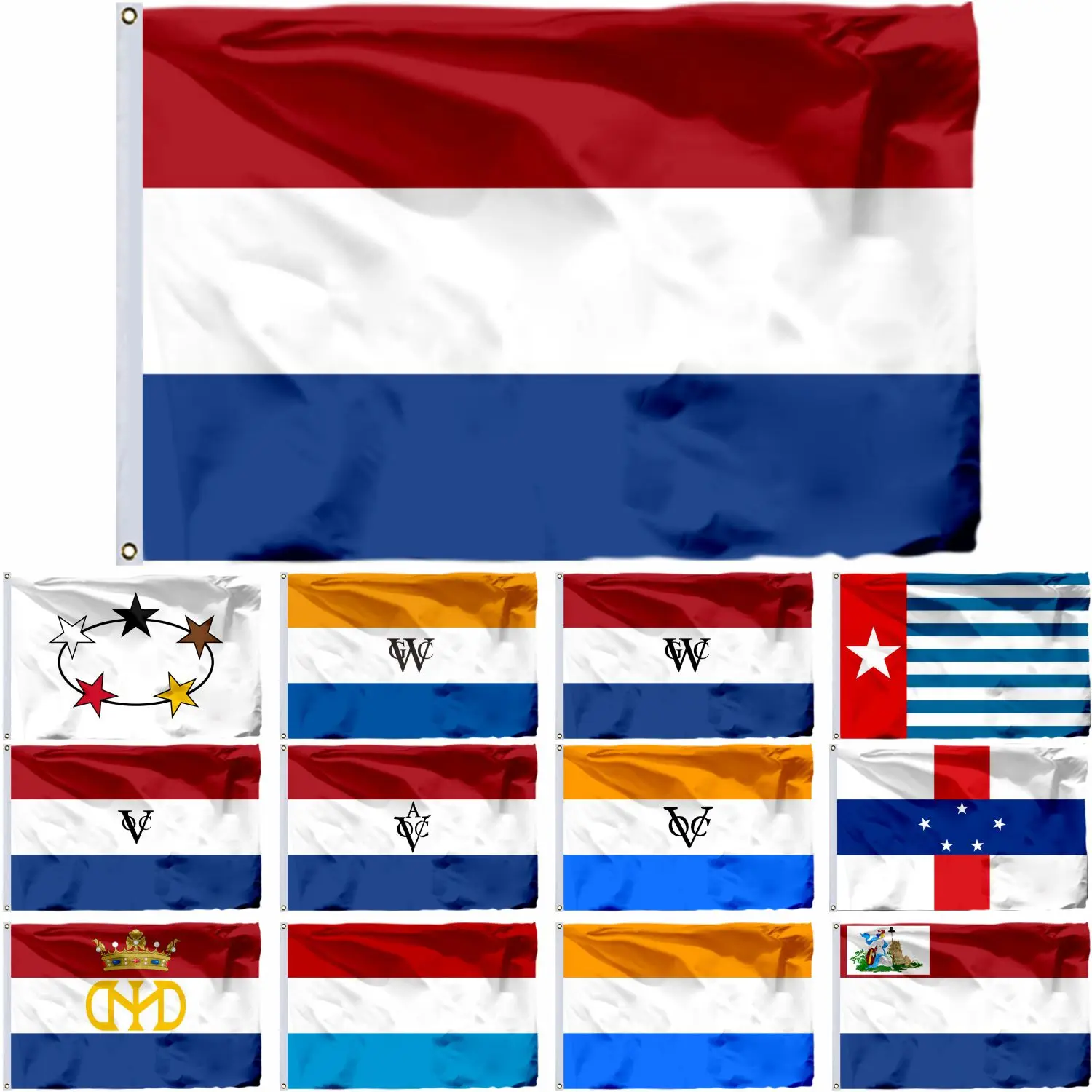 

NL Historical Flags Dutch East India Company & Dutch East Indies Flag 3X5FT New Guinea 90X150CM Netherlands Antilles Banner