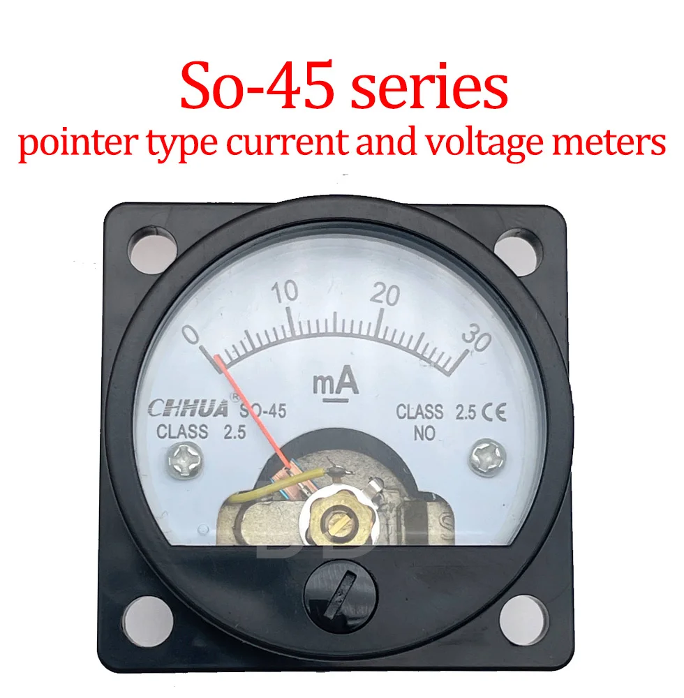 

SO-45 DC 0-2,5 мА Амперметр 2,5 Точность класс Круглый Аналоговый панельный измеритель черный 1 шт. точность Φ 0-ма амперметр