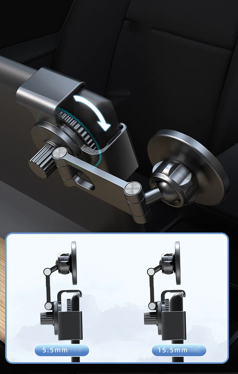 Für Tesla Modell 3 X Y S Center Control Display Gleitschiene Telefon Halter Magnetische Auto Telefon Halter für iPhone 15 14 13 12 – Detail 4
