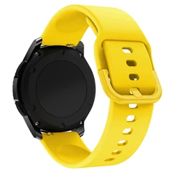 Premium 22mm Silicone Watch Strap Bracelet - Durable and Stylish Design for Galaxy 3 45mm (Yellow)
