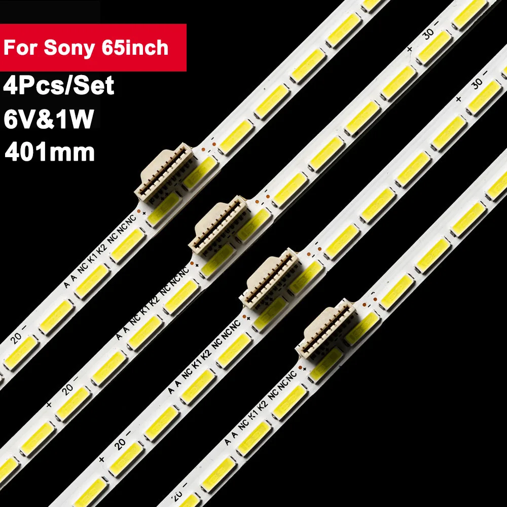 

New 100% 4 pcs/set 401mm 48 lamps for Sony 65inch TPUE-650SMO-R4 Tv Repair 65PUS9109/12 65PUS7600/12 TPUE-650SM0-R4 TPUE-650