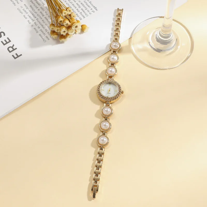 Ladies Watch, Fashion, Exquisite Versatile Pearl Bracelet Quartz Watch