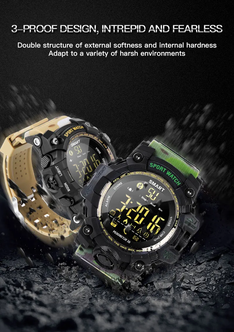fiomi Smart Watch ex16s Fitness Pedometer Health Heart Rate Tracker Waterproof 5atm bluetooth4.0 Men Women Sport Watche for ios