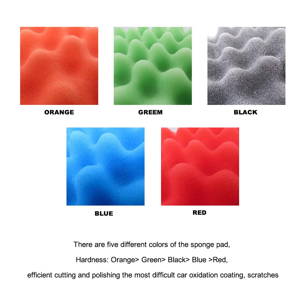 7pcs 3 Inch Polishing Pad Sponge Buffing Pad Multicolor with Polishing  Plate Shank for Automotive Wheel Hub Care Cleaner