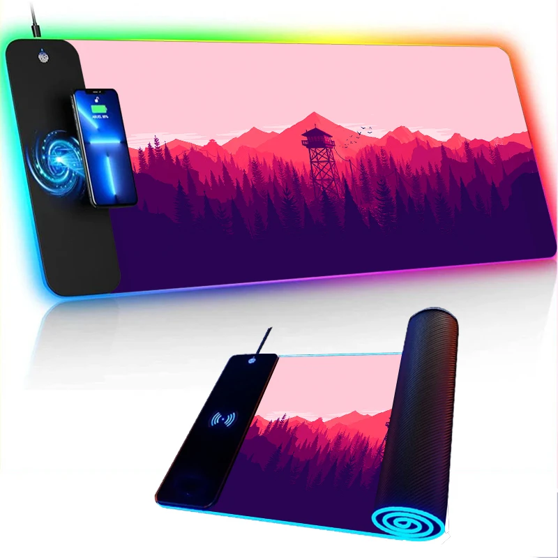 

Wireless Charging RGB Kawai Mice Keyboards Accessories Mouse Pad Speed Anime Mousepad Desk Office Pink Mouse gamer Large Xxl Mat