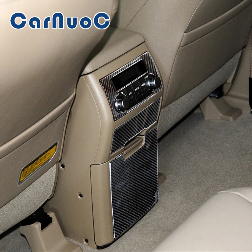 

Car Sticker Rear Console Air Vent Decorative Strip For Toyota Highlander 2008-2013 Accessories Carbon Fiber Interior Mouldings