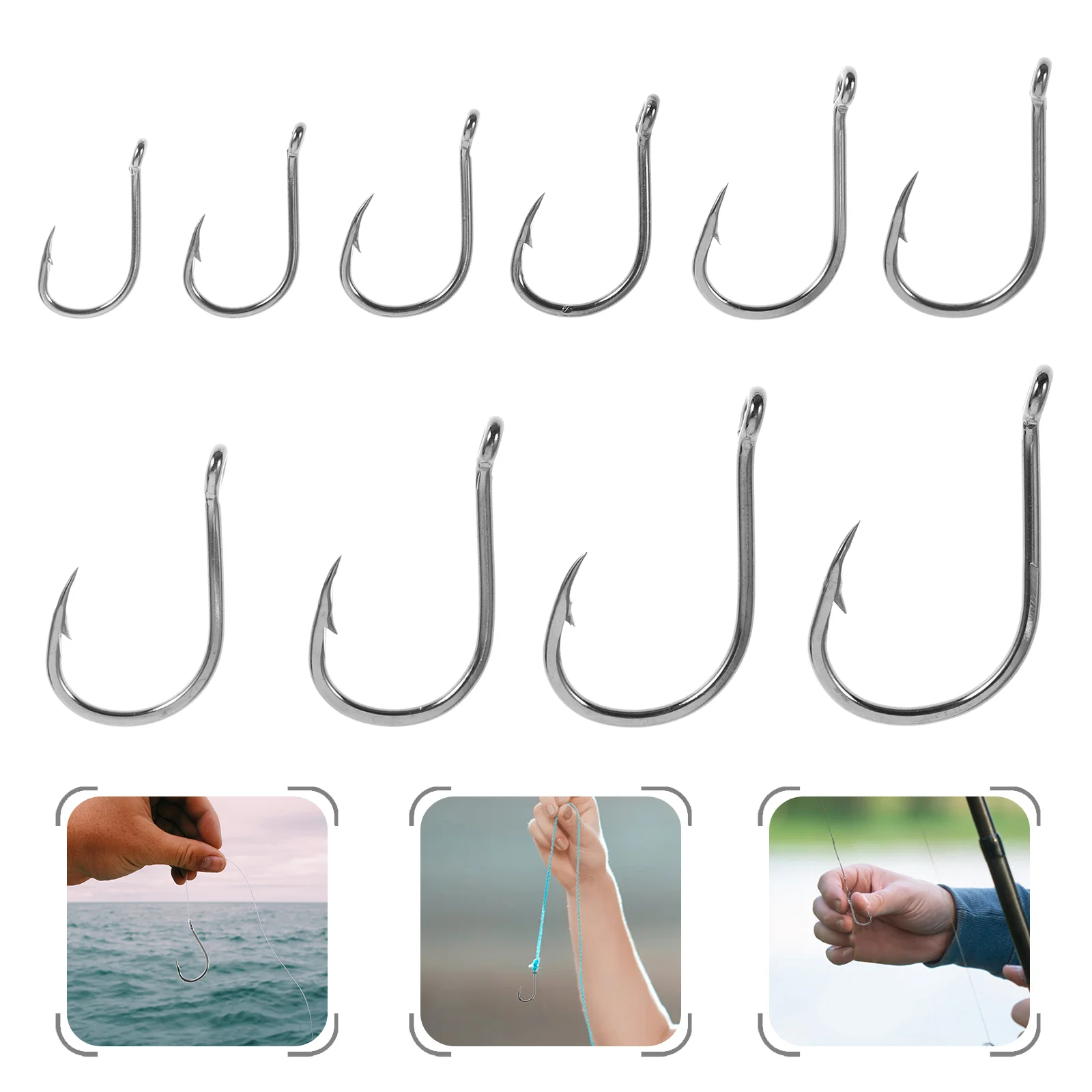 

Barbed Hook Offset Hooks Fish Equipment Boxed Carbon Steel Fishing for Freshwater Small Gear