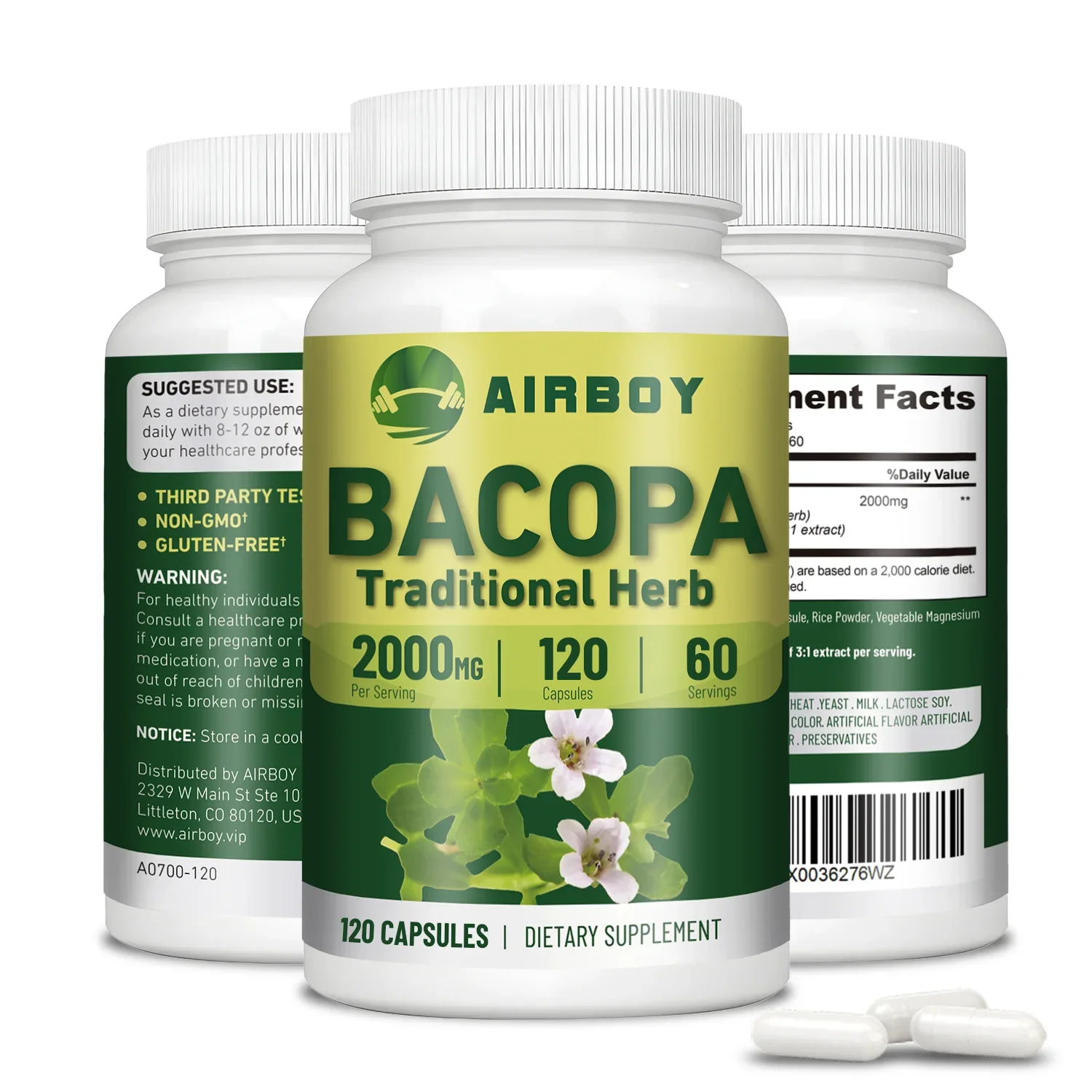 Bacopa Monnieri Extract-Helps Clear Thinking and Improves Memory, Delay Skin Aging