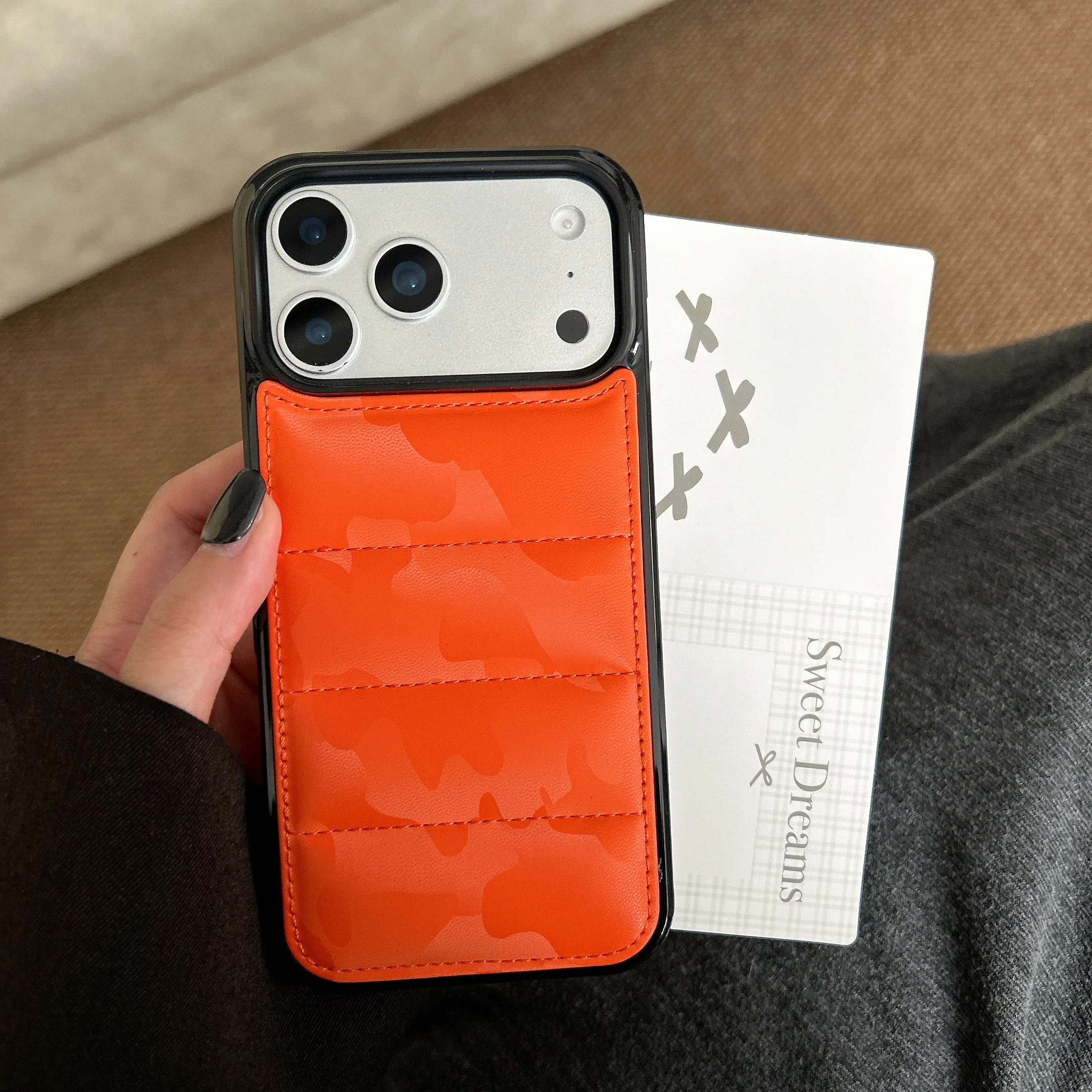 Cool Camo 3D Puffer Phone Case – Camouflage Soft-Touch Cotton Filled Cover