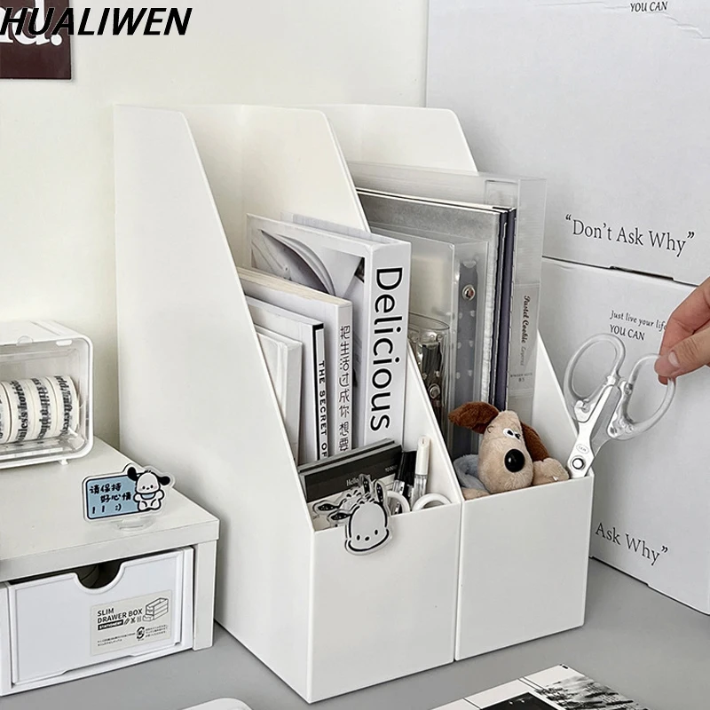 Bookstand File Rack Desktop Storage Box Storage Rack Office Dormitory Ins Mobile Desk Bookshelf Shelf