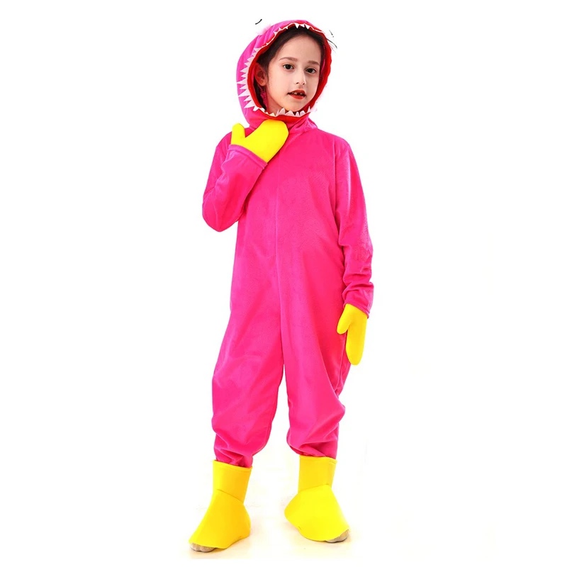 Sausage Mouth Cosplay Costume kids Games Onesies Kigurumi Plush Fluffy Anime Pajamas For Boy Girls Holiday Party