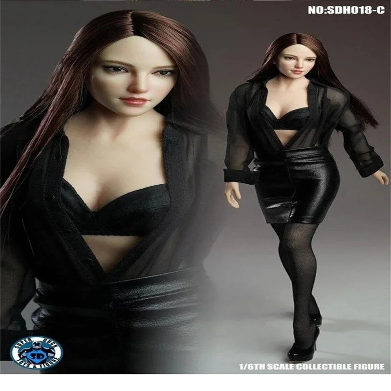 

SUPER DUCK SDH018 1/6 Female Soldier Head Carving Model Accessories Fit 12'' Action Figure Body In Stock
