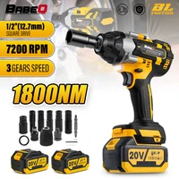 1800N.M Torque Brushless Electric Impact Wrench 1/2 inch Li-ion Battery Cordless Socket Wrench Power Tool For Makita 18V Battery 1
