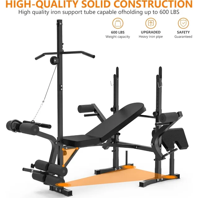 Fostoy Olympic Weight Bench Set With Squat Rack 660lbs Bench | Envío Gratis