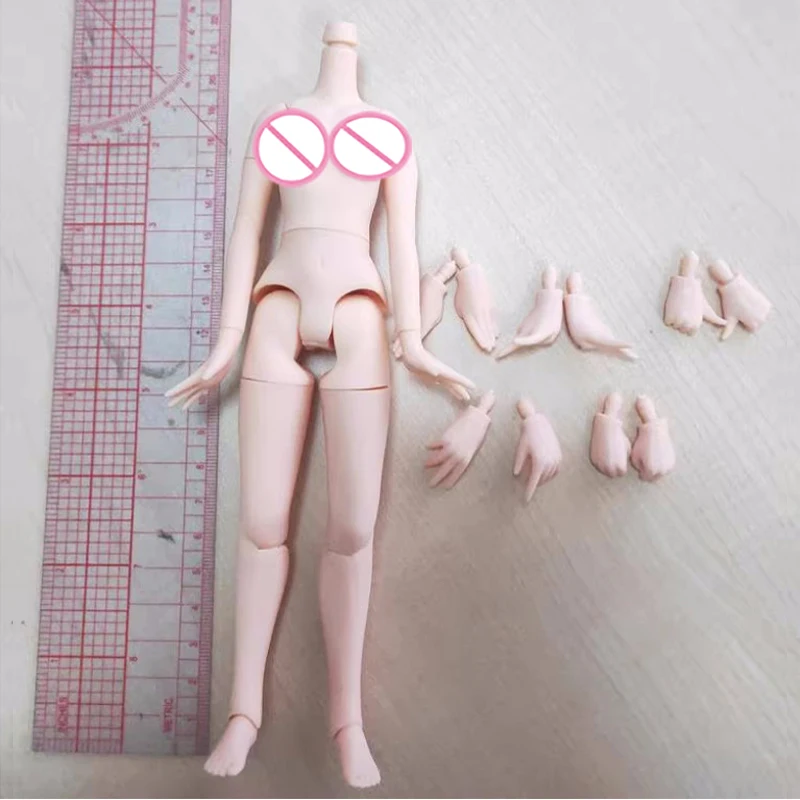 

Blythe Azone 1/6 Anime Girl Flexible Body BJD Big Bust White skin DIY Multi- angle Action Figure Body