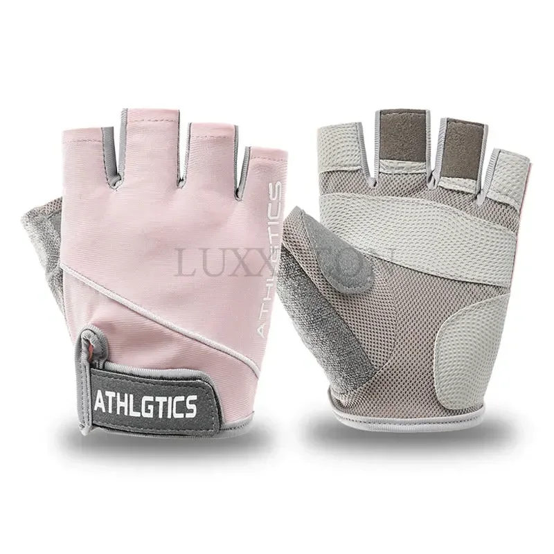 Gym Fitness Half Finger Gloves Cycling Gloves Men Women Building Exercise Anti-skidding Training Sport Yoga Bike
