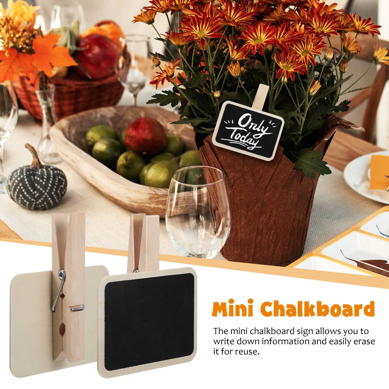 20 Pcs Small Blackboard Clip Mini Chalkboard Signs Food Wooden Photo Clips Labels Party Merchandise Tags For Party et NEW