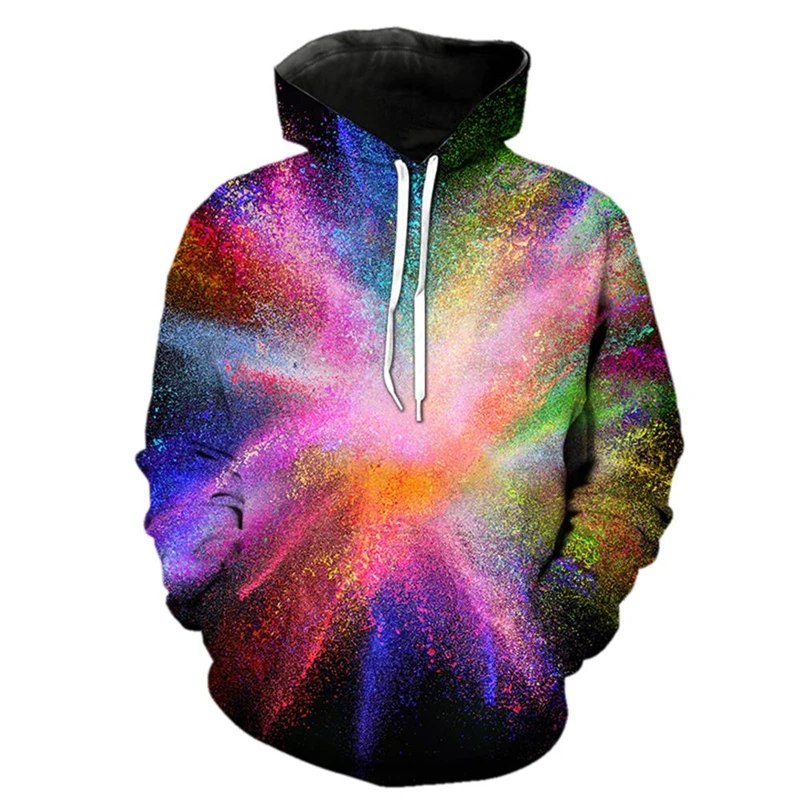 

Colorful Flame Hoodies 3D Sweater Men Women's Streetwear Hooded Autumn Winter Coat Men's Black Jacket y2k Clothing Hoodie Tops