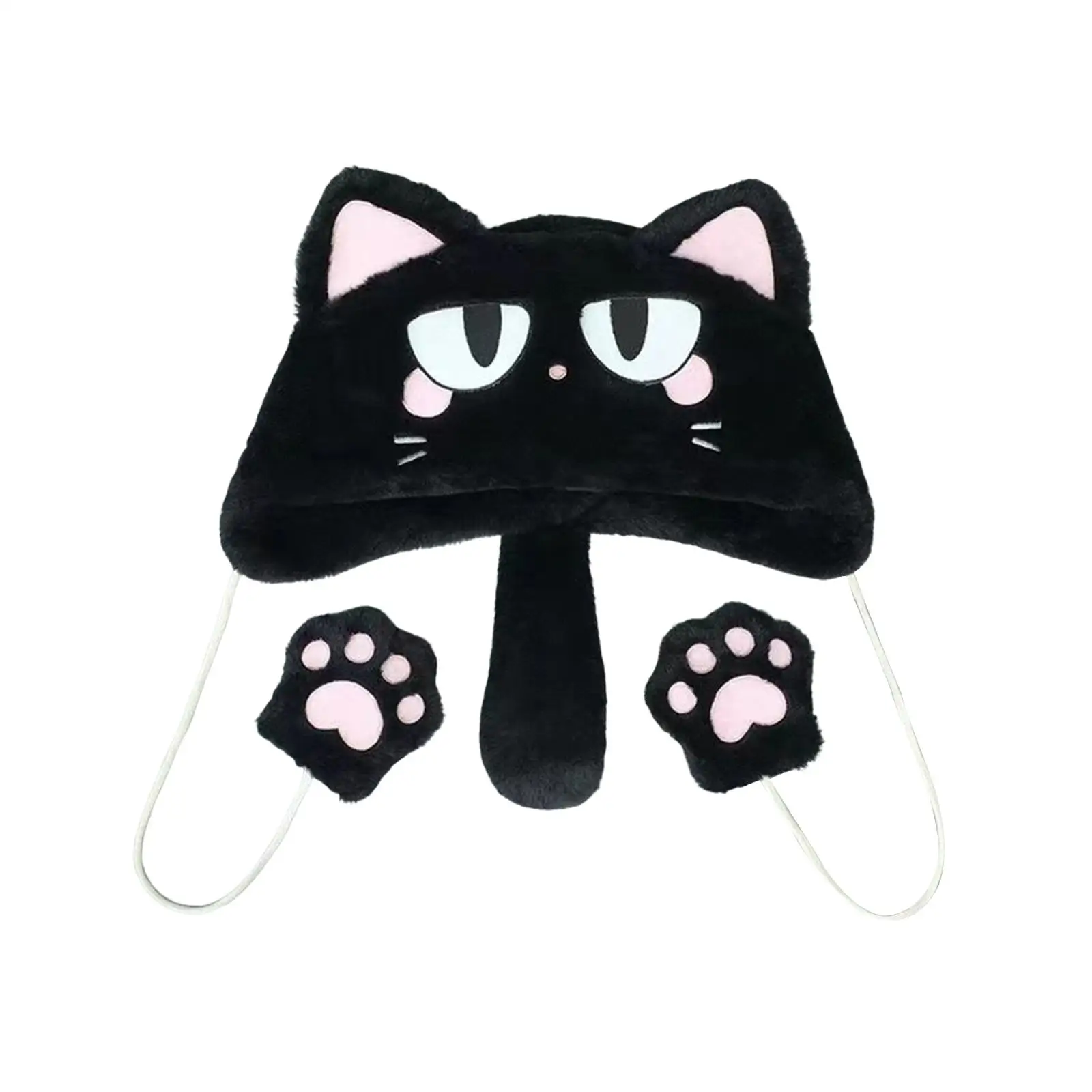 Anime Cosplay Hat Cute Cat Ear Hat Creative Photo Prop Soft Plush for Ball Festival Stage Performance Role Play Carnival