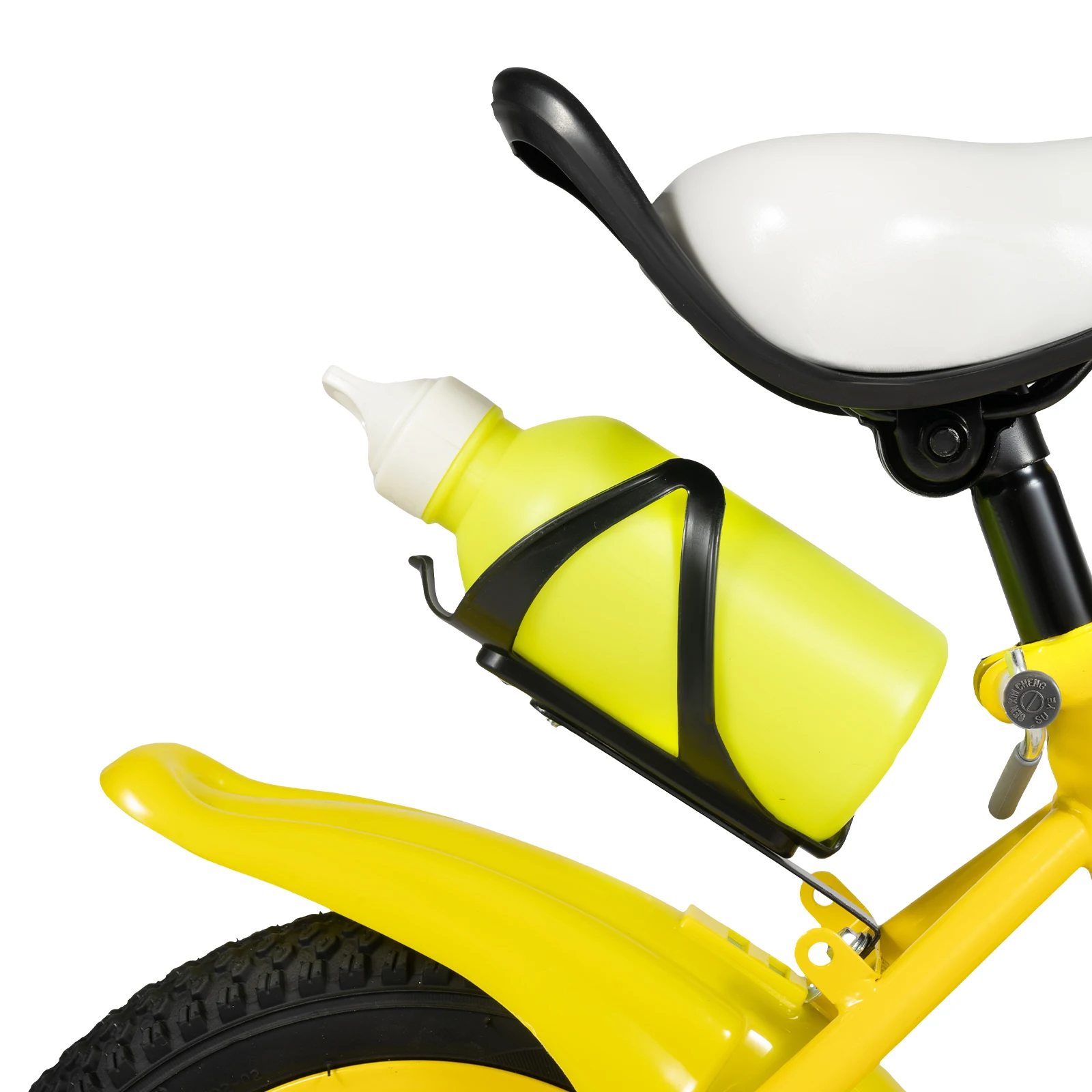 Bicicletta Bambini 14 Pollici Con Ruote Di Supporto - Gialla, Per Età 3-8 Anni, Telaio In Acciaio Carbonio, Freni Combi - Foto 2