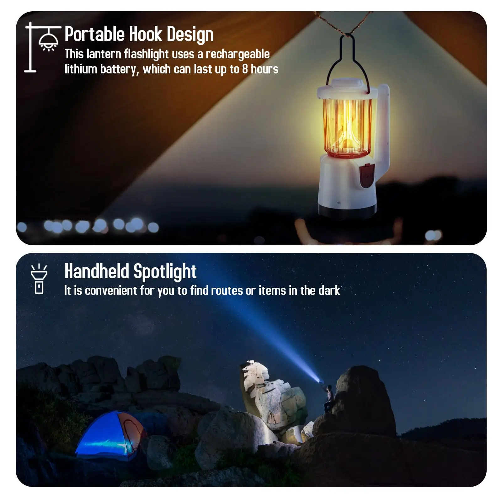 Flashlight, High Intensity Charging, Outdoor Ultra Bright Long Range Portable Searchlight, Camping Tent, Emergency Light, Alina Gadgets