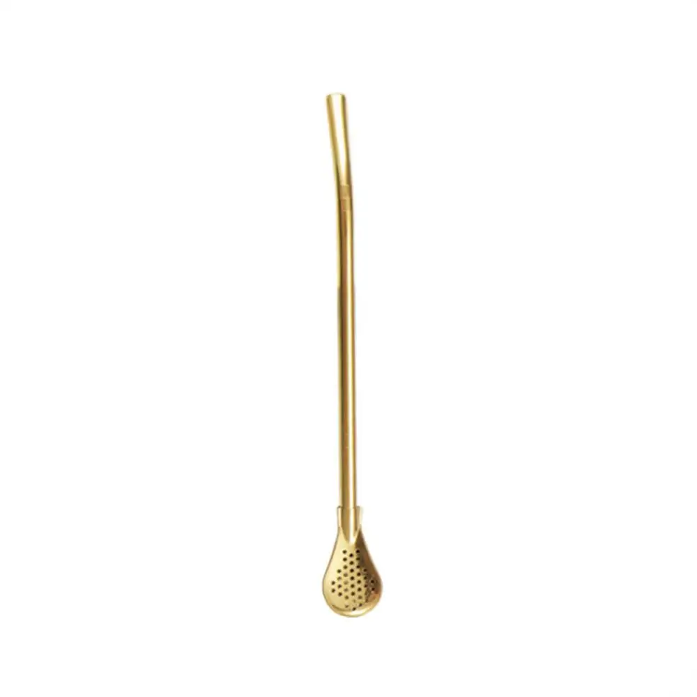 Metal Straws Colorful 304 Stainless Steel Tea Drinking Straws Spoon Yerba Mate Tea Filter Reusable Bombilla Gourd Tools Bar Accessories