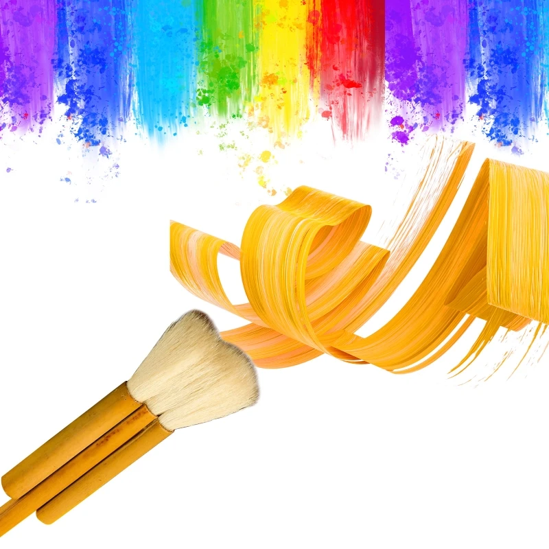 Kobeleen Pennelli per frullatore per nasello 3/4/5/6/7 Tubi Pennelli per Pittura per artisti in Pelo di Pecora per Pittura su Ceramica Lavare la Polvere per Pulire la Ceramica