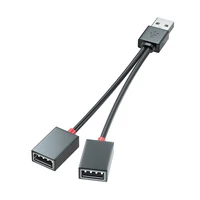 1 In 2 Out USB HUB Car USB Splitter Cable Multifunction Adapter Cord Charging Cable For Android Smart Phone 2