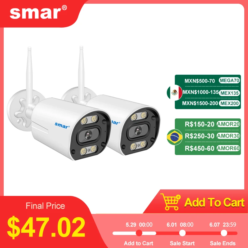 Smar Outdoor IP Wifi 3MP Survalance Camera for Wifi CCTV System Kit Human Detection Night Vision Video Cam ICSEE Two Way Audio