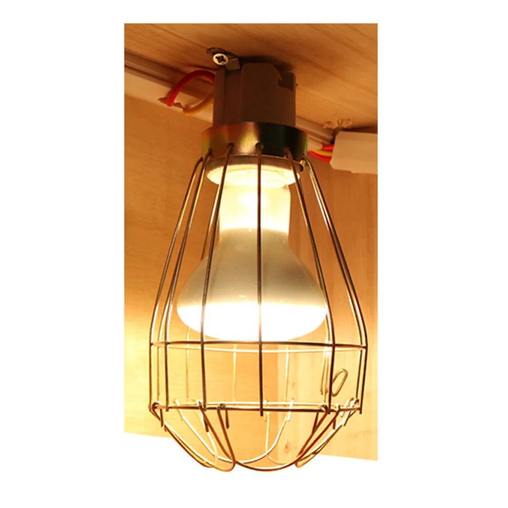 Vintage Iron Reptile Pet Heat Lamp Cover Lamp Shade Cover Anti Scald Heating Light Bulb Safety Mesh Guard Cage 2