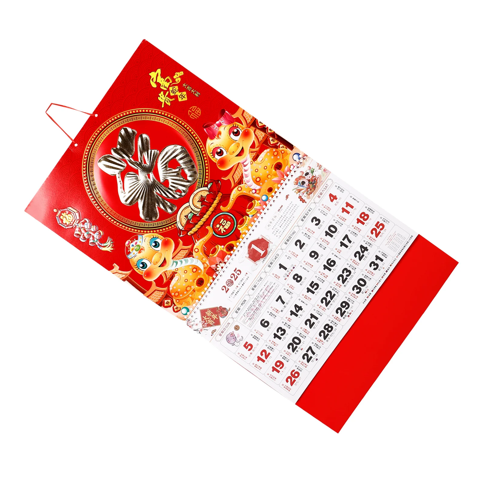 Wall calendar snake year lunar new year Chinese style tear off desk calendar printing