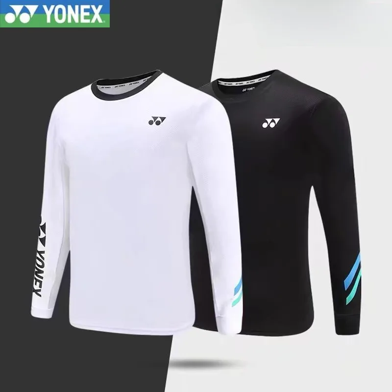 YONEX Winter New Men's and Women's Badminton Robe Breathable Casual Training Long Sleeve Top