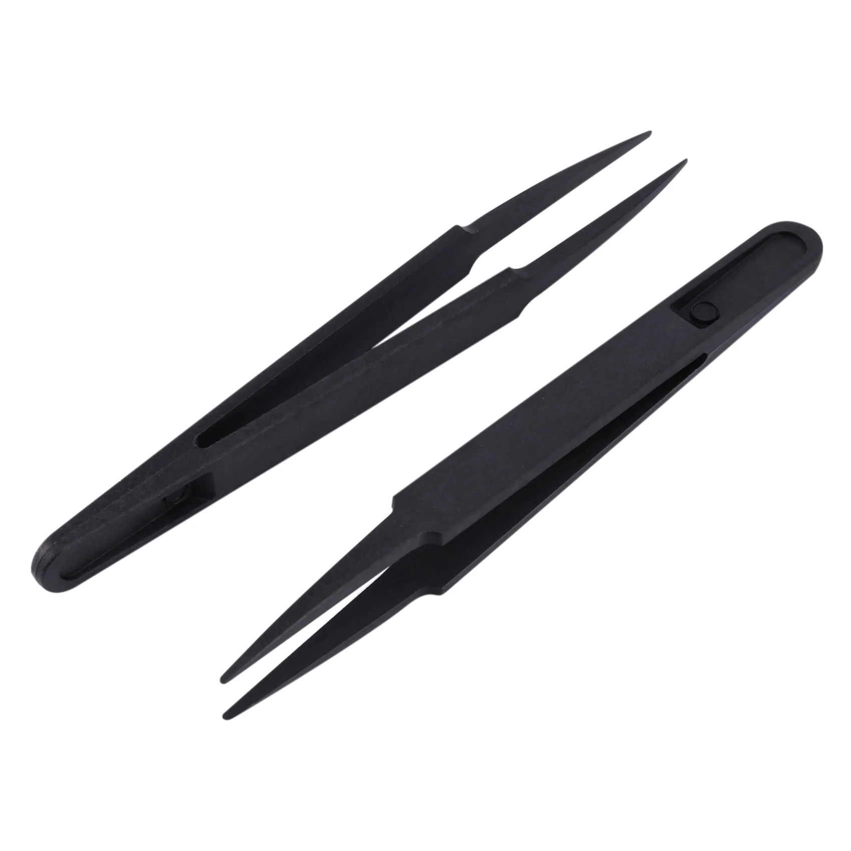 Plastic Tweezers, 3 Pcs Black Plastic Anti-static Tweezers