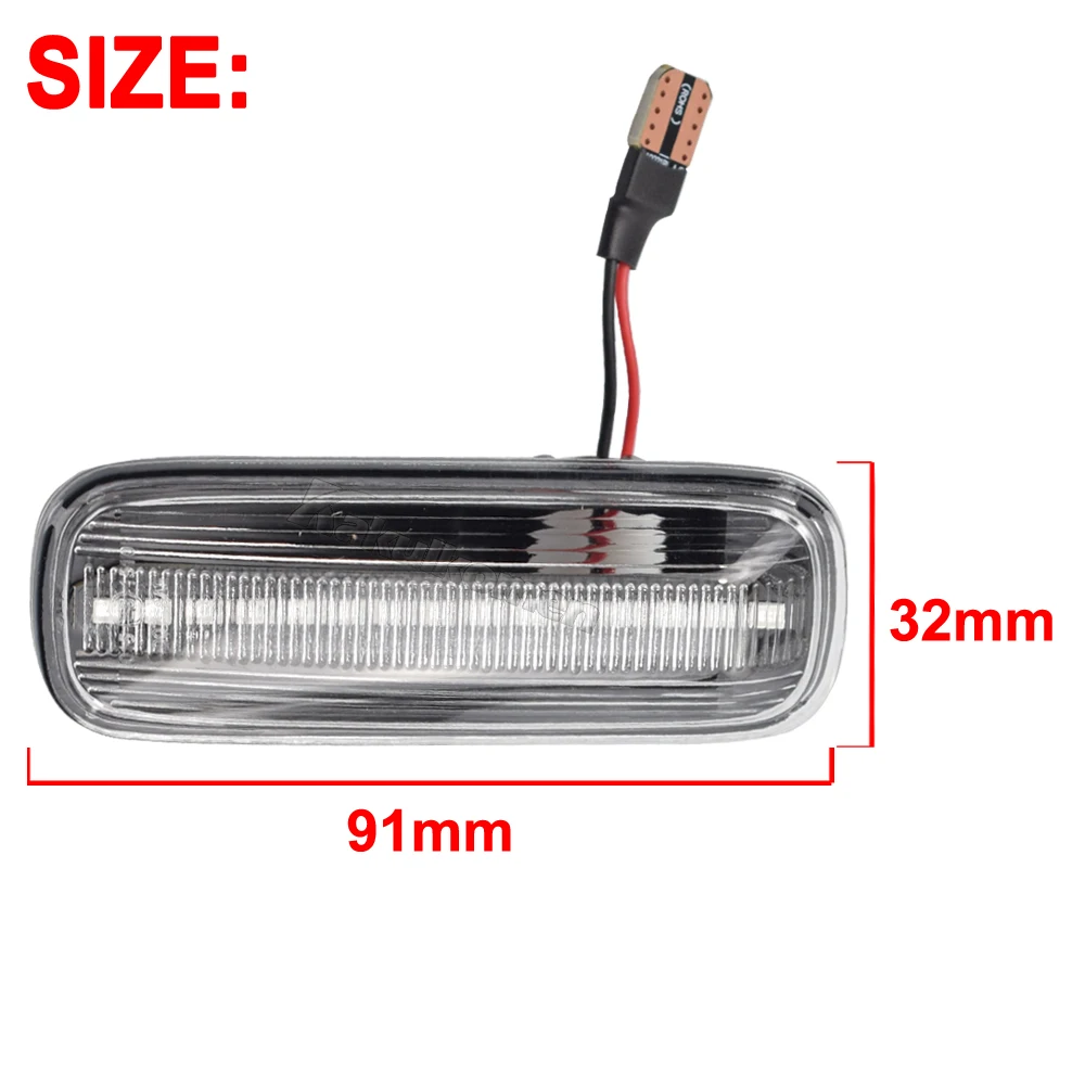 2pcs Accessories Side Marker Lamp For 96-01 Honda Civic EK