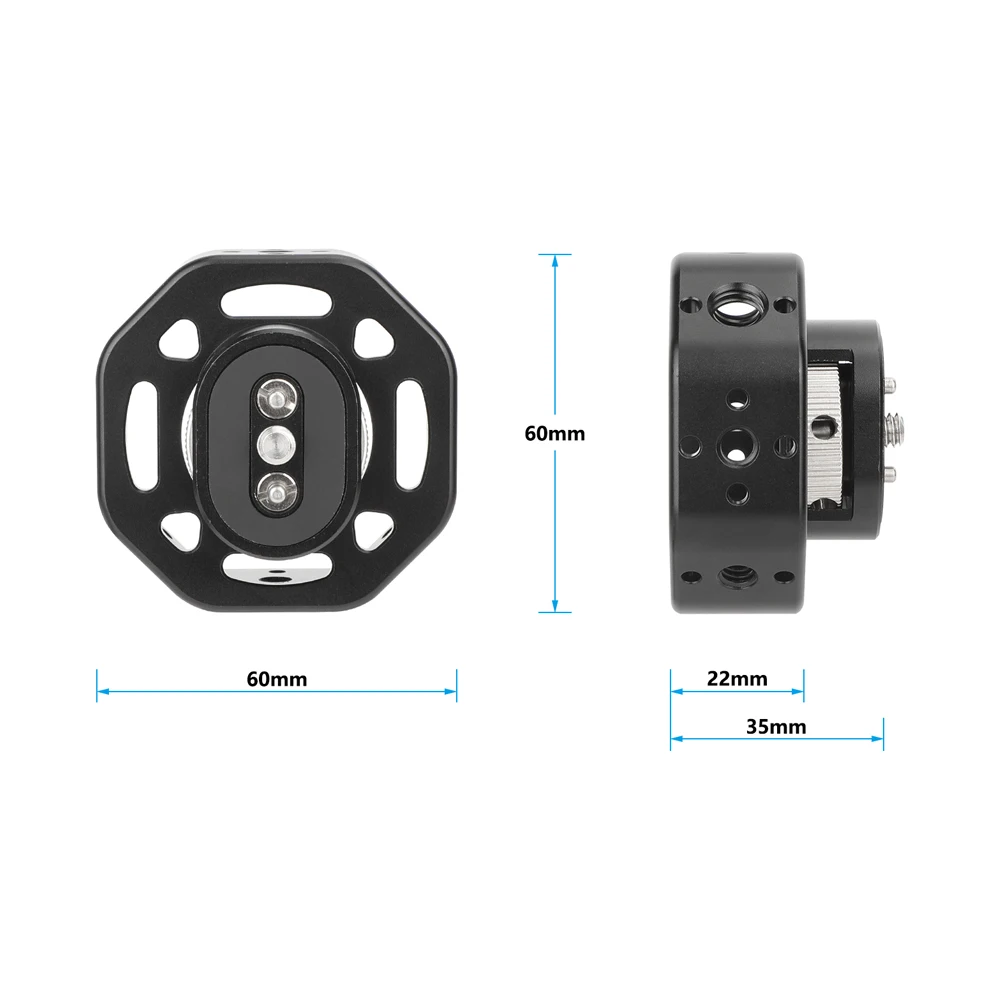 Camera Round Side Handgrip with 1/4"-20 Thumbscrew Mount Rosette Arri Style Hand