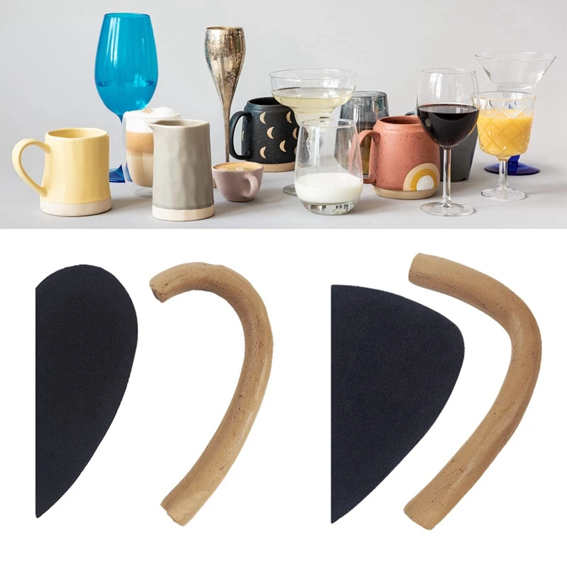 Mug Handle Molds 12Pcs polymer clay tools,pottery tools,clay sculpting tools,pottery sculpting tools,clay craft tool Waterproof Pottery For Clay Small Mug Handle Forms For Small Cups Making Tool Pottery