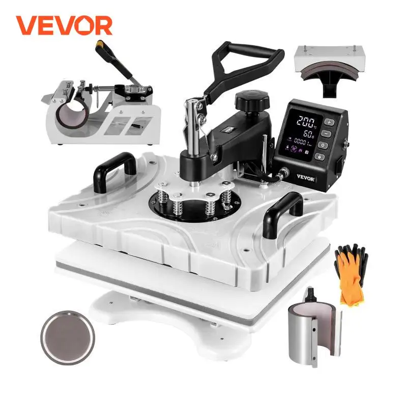 VEVOR 10in1 Hitzepresse 38x30 Cm - Sublimationspresse Für T-Shirts & Tassen