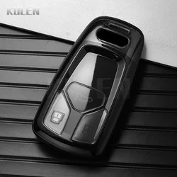 Premium TPU Car Key Protector with Keychain Accessory (Transparent Black)
