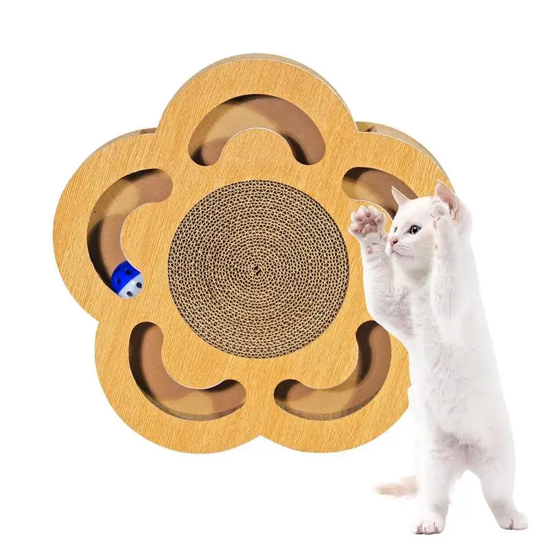 

Cat Scratching Pads Scratch Pad With Catnip Bell Ball Cardboard Game Box Multiple Shapes Cat Toys For Relieves Boredom Increases