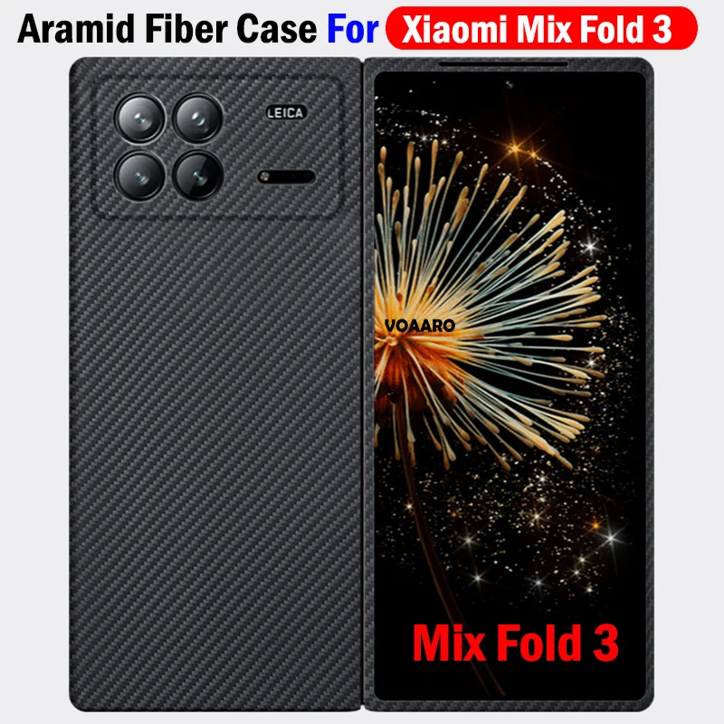 

Real Carbon Fiber Funda for Xiaomi Mix fold 3 Aramid Case Capa for Xiaomi Mix fold 3 Case Ultra Thin & Light Phone Cover