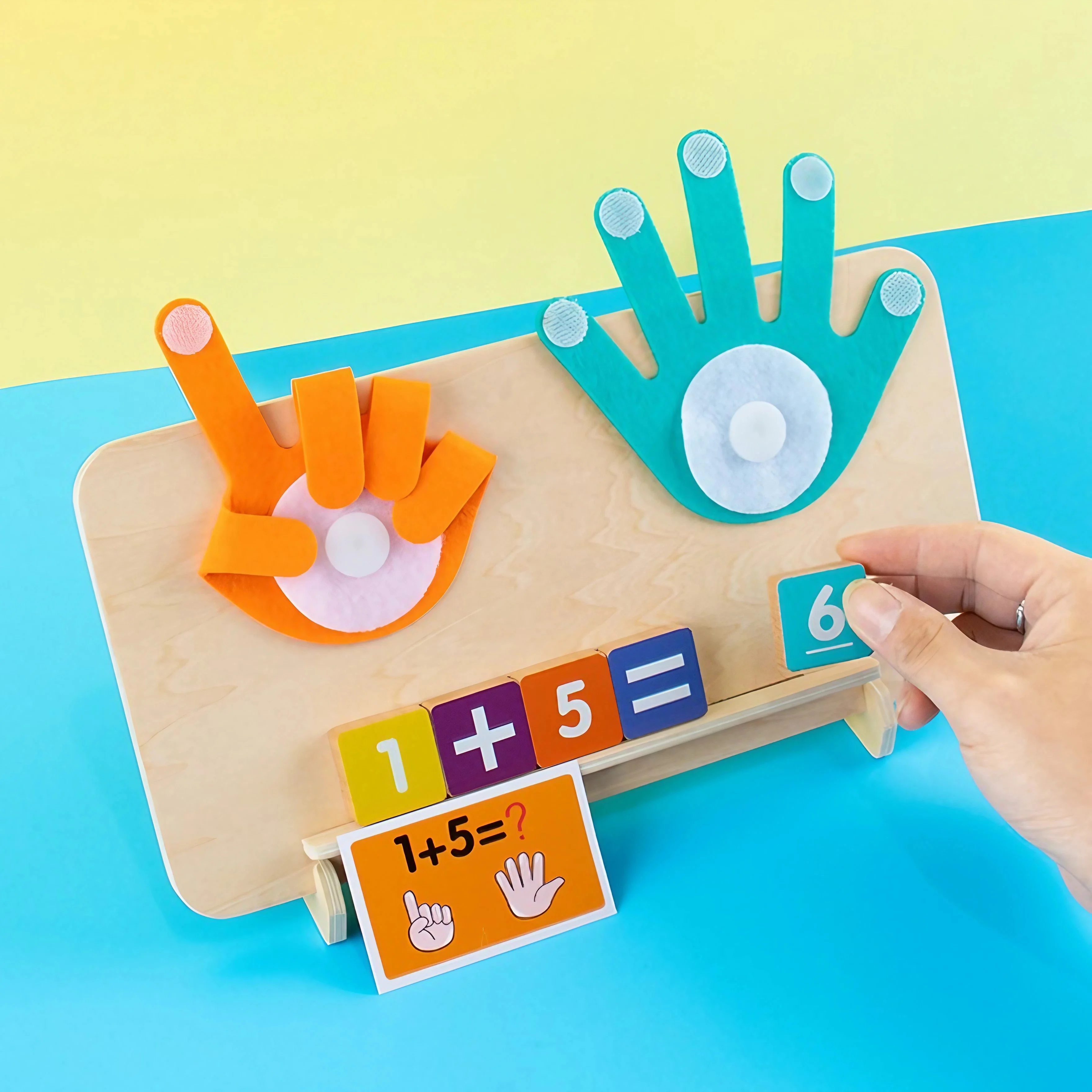 Finger Counting Math Toys for Toddler Montessori Educational Learning Number Blocks Toy Arithmetic Teaching Aids Kids Gift 2