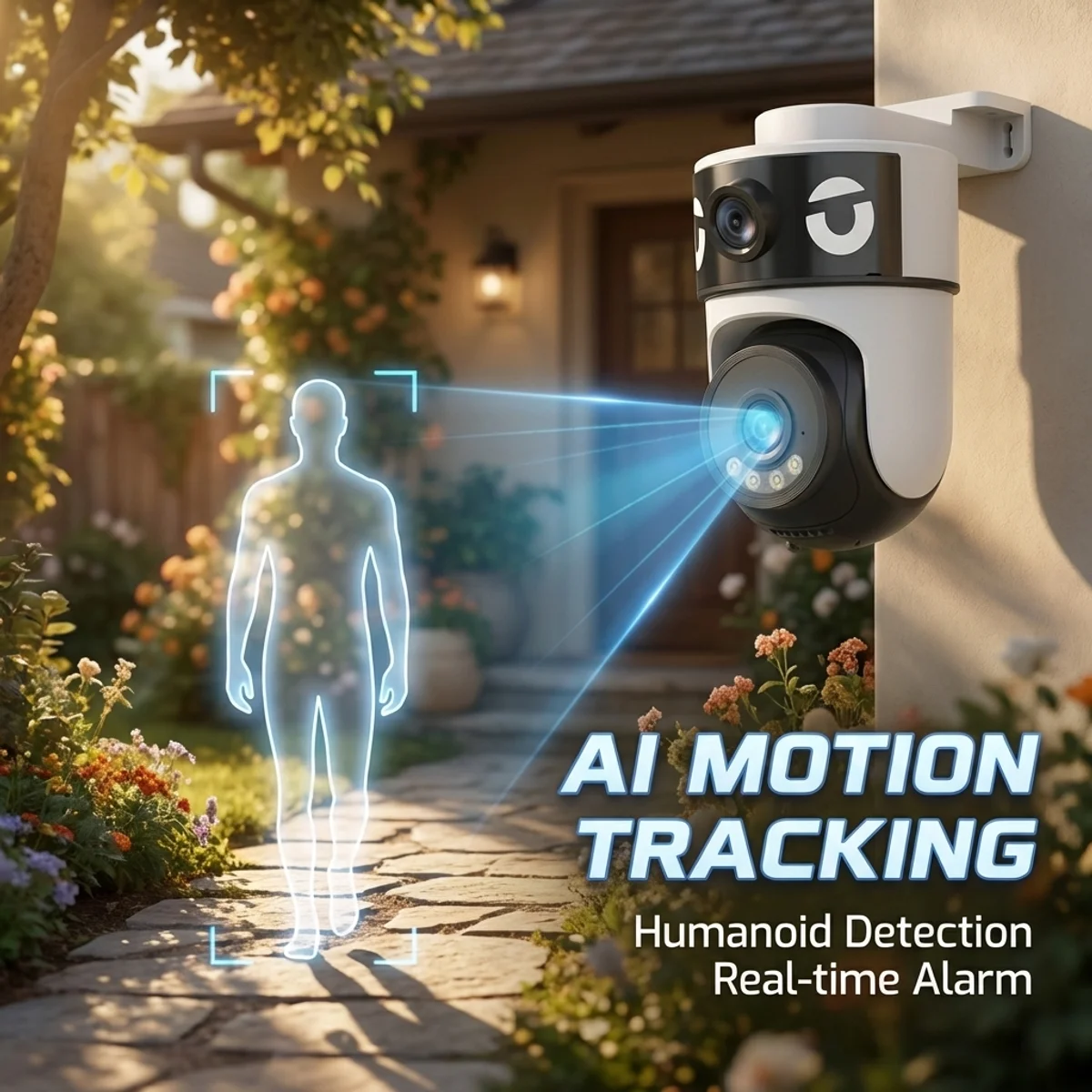 OKAM PRO APP Dual-Lens Camera 5G Wi-Fi IP Camera HD 10MP PTZ Color Night Vision Two-Way Intercom Motion Tracking AI Smart Camera 3