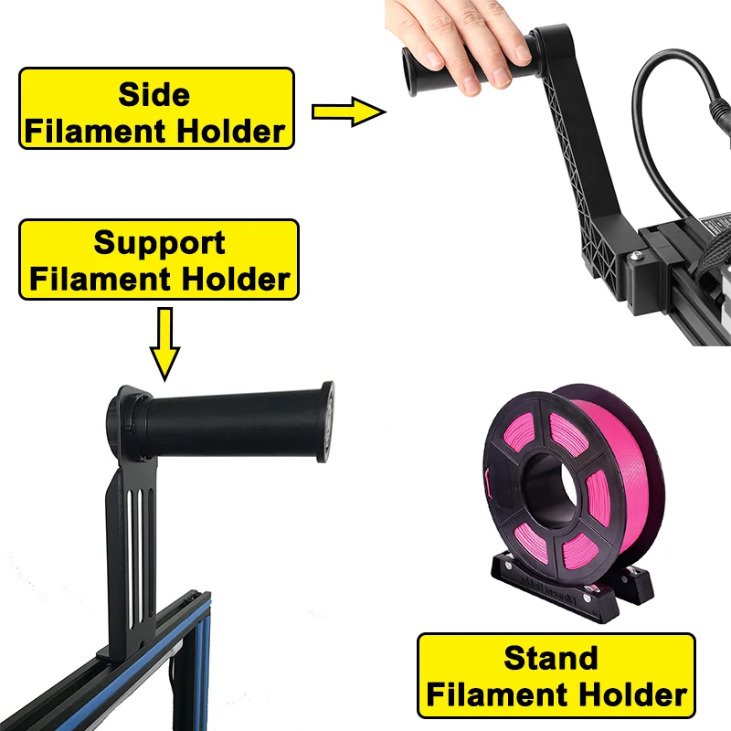 Filament Spool Holder Rack Upgrade Bearing Rotatable PLA Material For Creality Ender 3 Ender 3v2 CR-10S And Most FDM 3D Printer 3d printer accessories filament spool holder shelves supplies material tray rack for prusa i3 mk2 5s mk3s multi material 2s