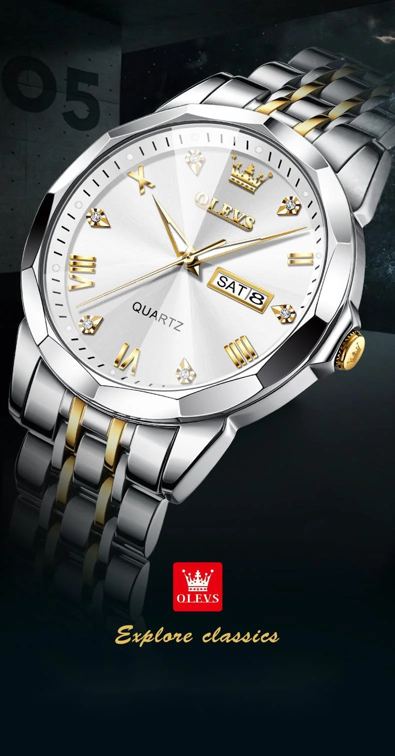 Montre homme quartz odyssey élégante avec calendrier affichage_voghion.com